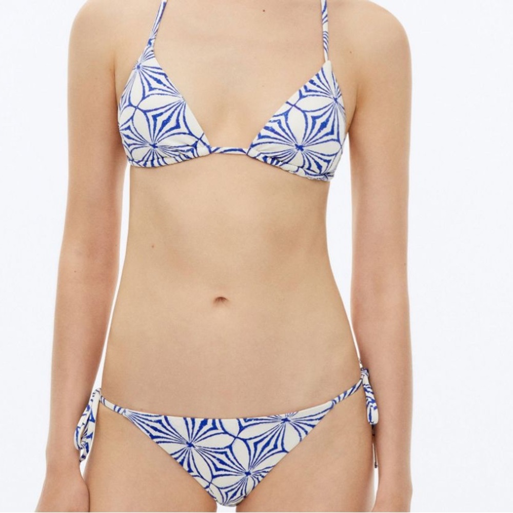 OYSHO blue white bikini set